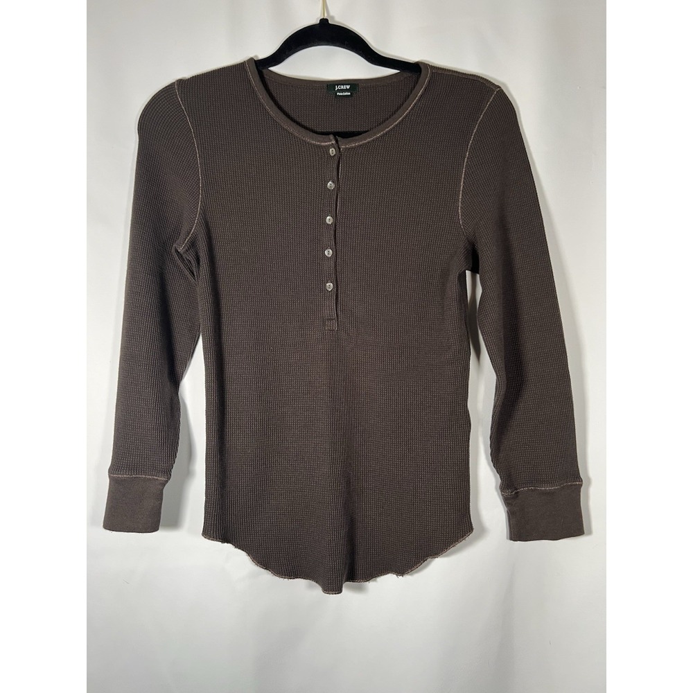 J.CREW Pima Cotton Slim-Fit Hendly Crewneck Sweater Size M Brown Pullover Casual